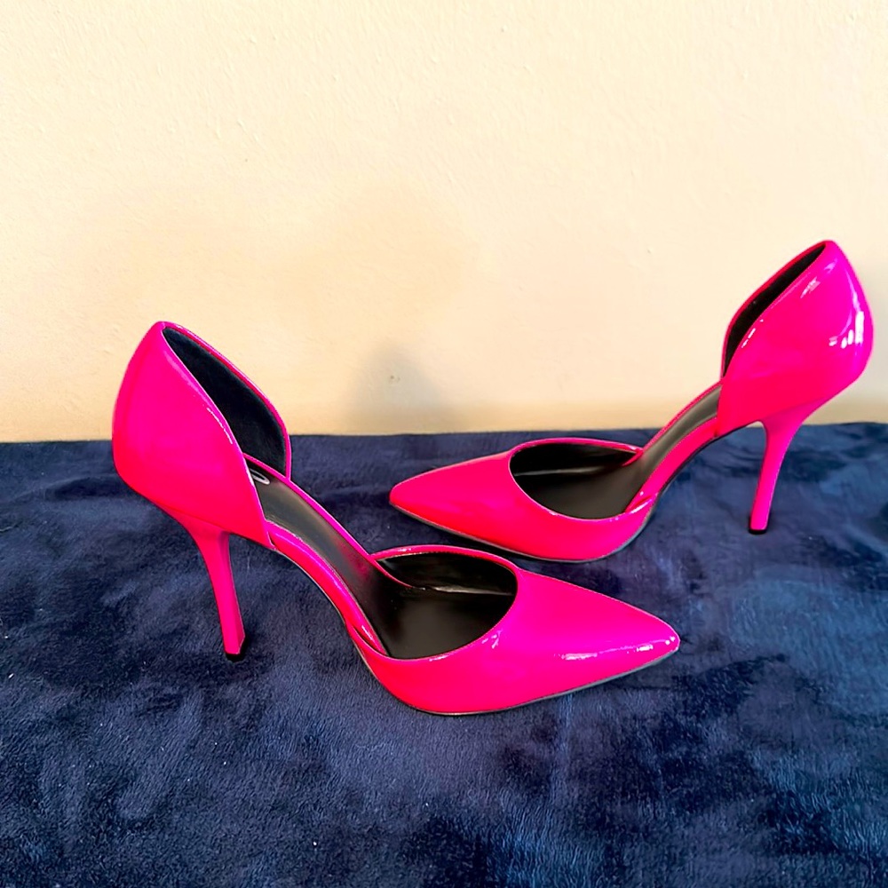 Hot Pink Patent Leather Pumps